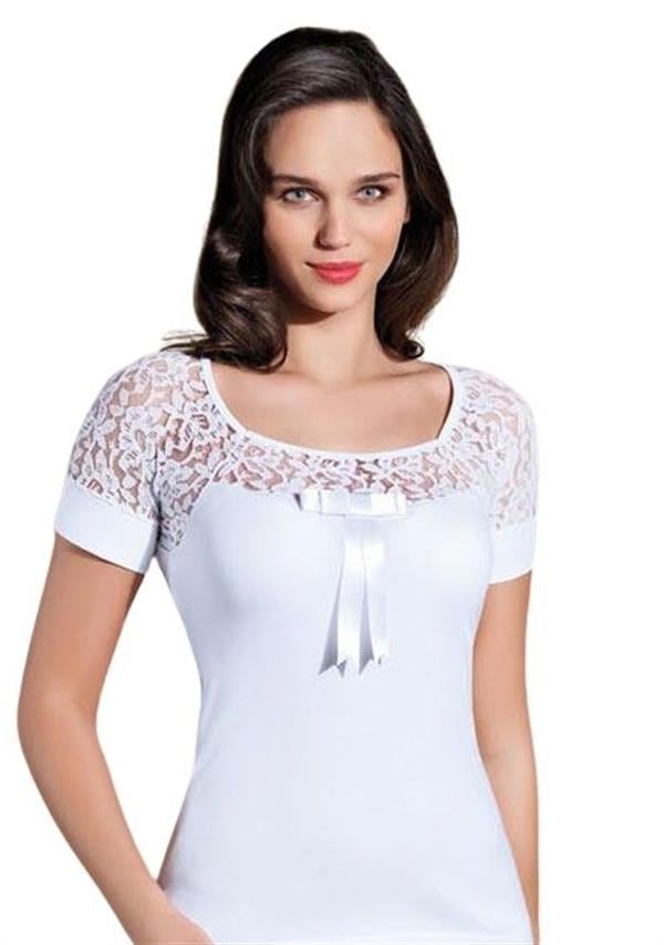 Şahinler Lace Short Sleeve Undershirt B412