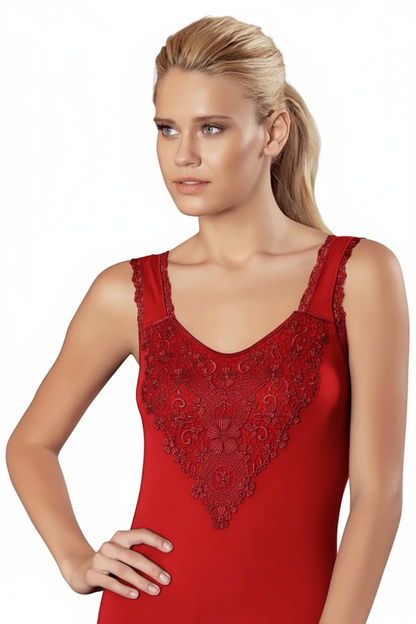 Débardeur en dentelle Lycra Sahinler B153