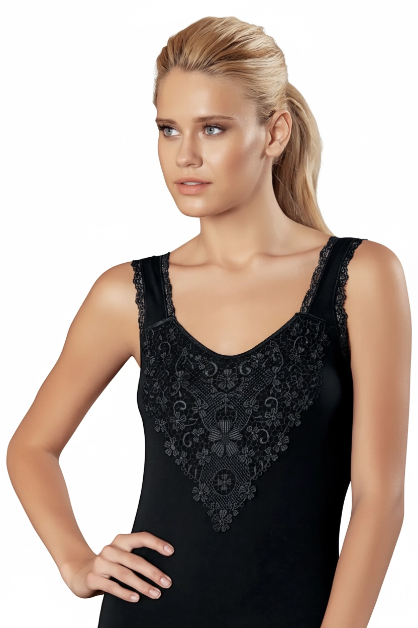Débardeur en dentelle Lycra Sahinler B153