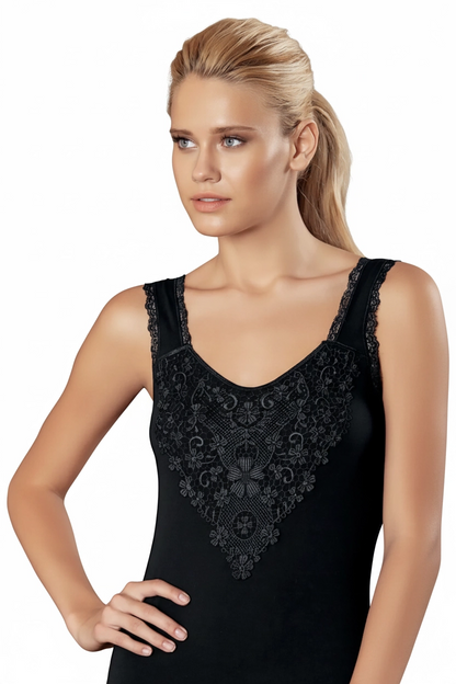 Débardeur en dentelle Lycra Sahinler B153