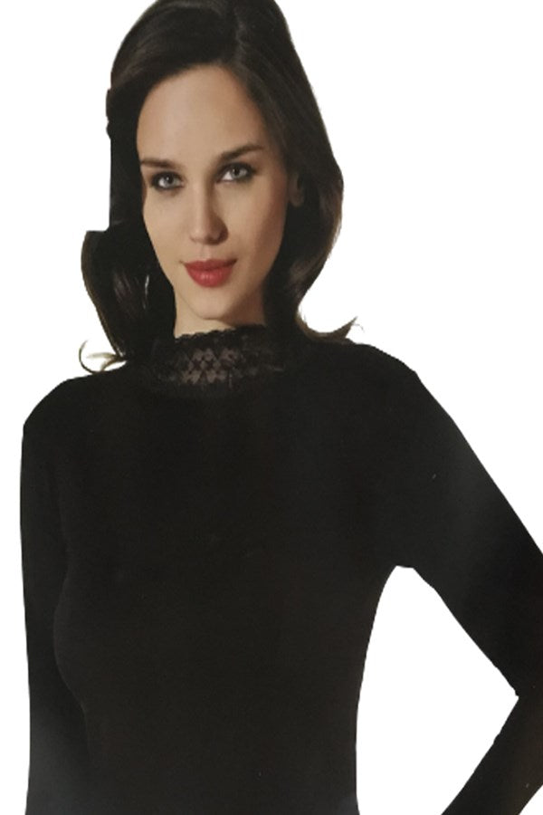 Şahinler Women's Lace Long Sleeve Bodysuit B623