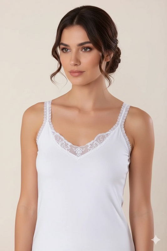 Falcon Collar and Straps Lace Undershirt B443 