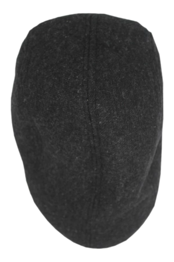 yoncatoptan Earless Plaid Grey Baseball Cap for Winter and Autumn
